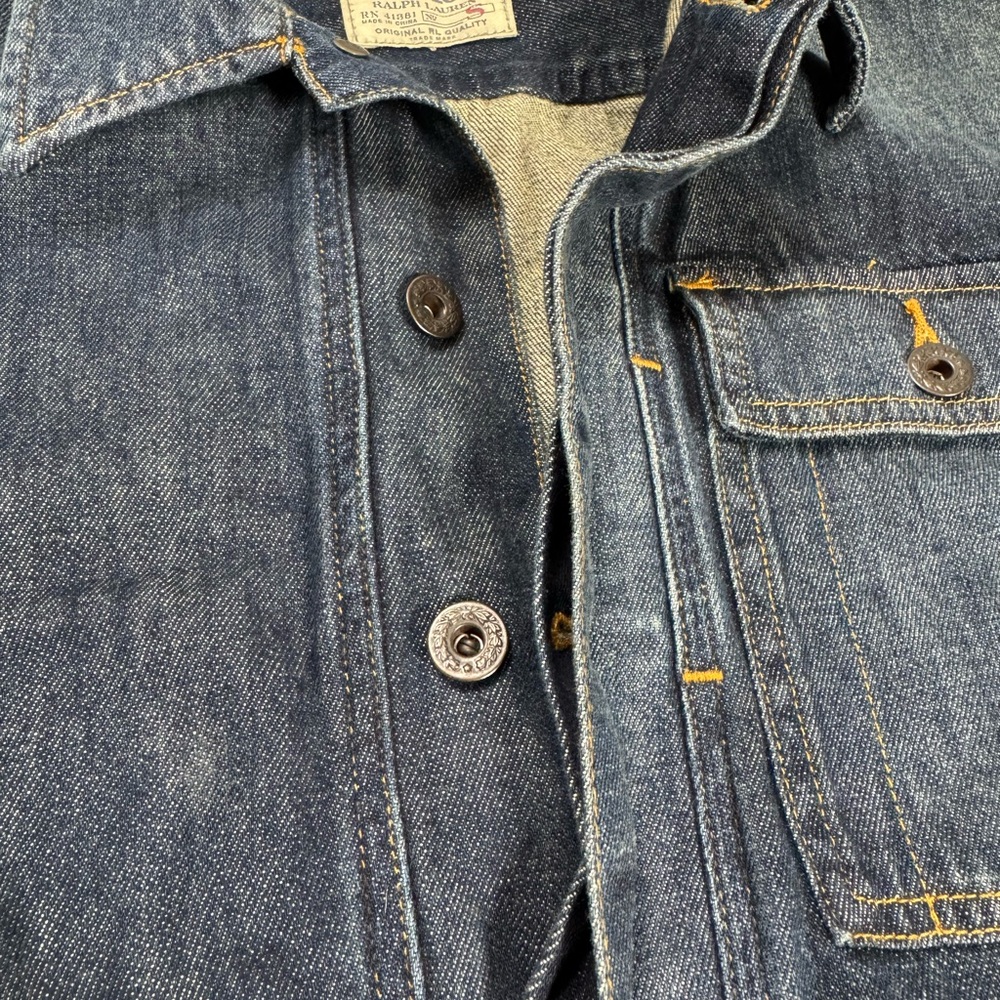 Polo Ralph Lauren Authentic Dungarees Shift Dress size small 💯%cotton w/pockets! - Picture 2 of 7